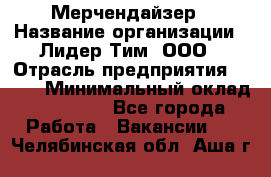 Мерчендайзер › Название организации ­ Лидер Тим, ООО › Отрасль предприятия ­ BTL › Минимальный оклад ­ 17 000 - Все города Работа » Вакансии   . Челябинская обл.,Аша г.